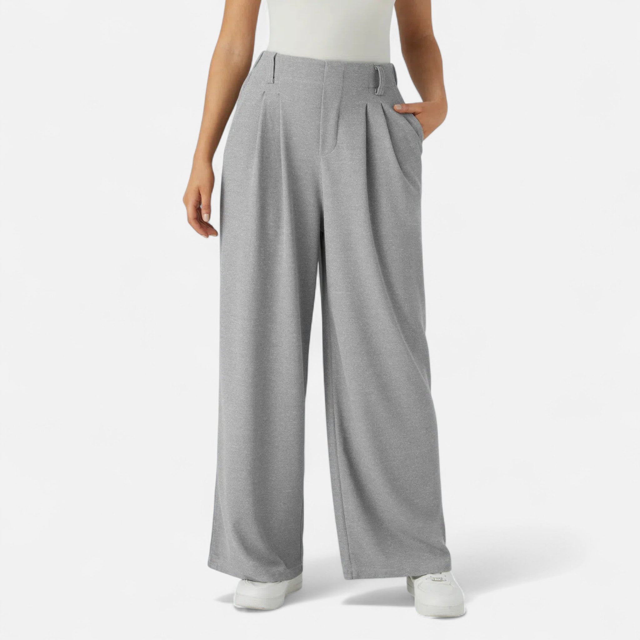 Amarendi | Pantalon Femme De Travail Classique À Jambes Larges